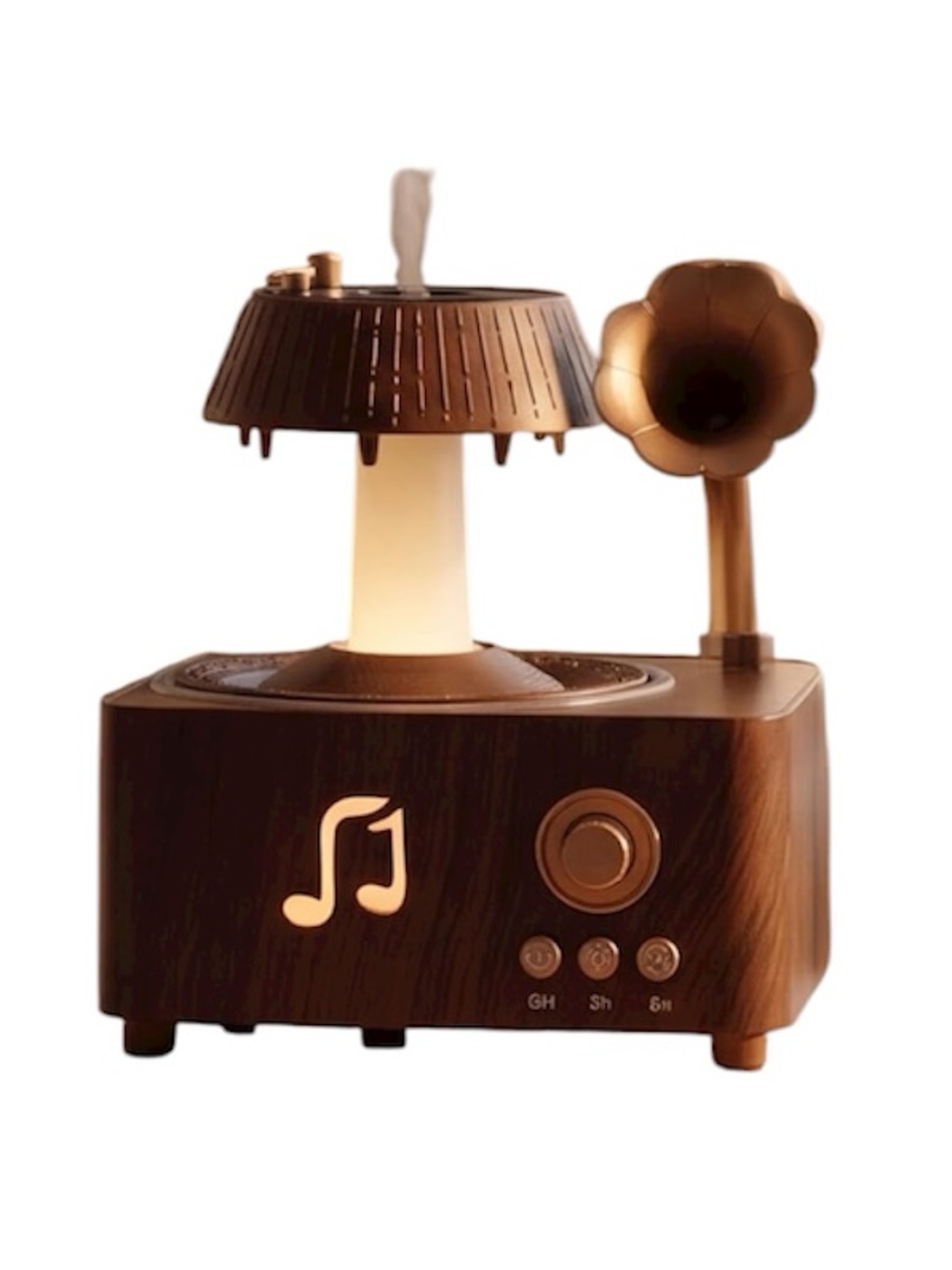 Vintage Record Player Simulated Raindrop Essential Oil Diffuser